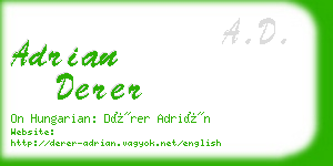 adrian derer business card